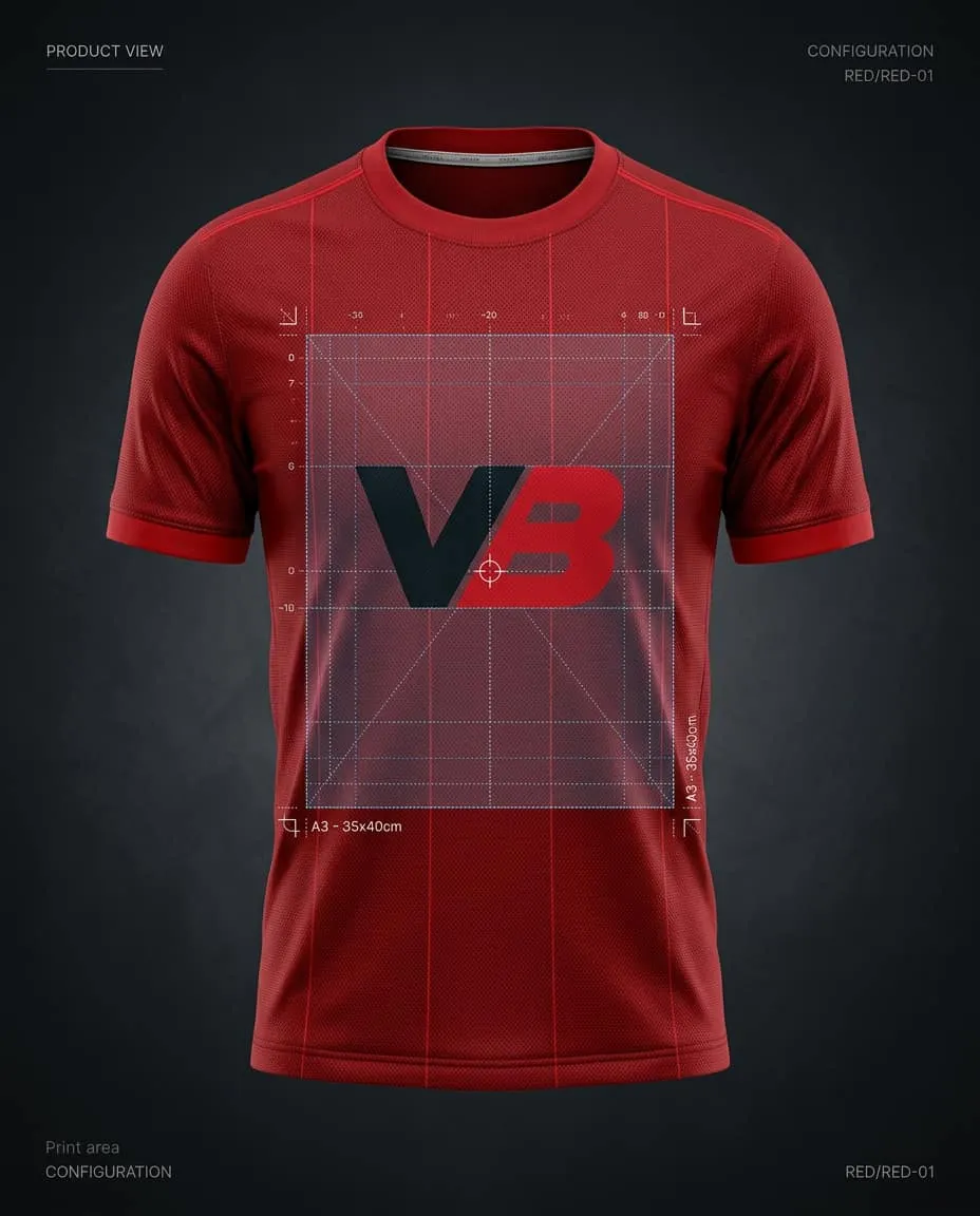 Vorschau des 3D-Designers: Trikot mit platziertem Vereinslogo